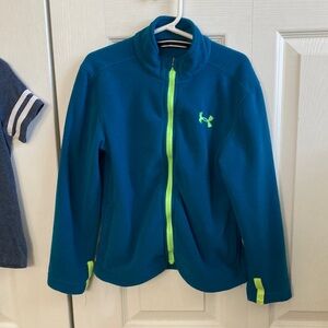 Under Armour Kids Jacket in Blue and Neon Green